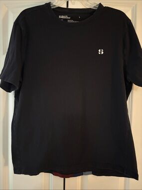 Sports Illustrated Swim Black Short Sleeve Logo Tee